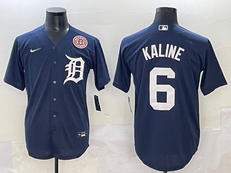 Men 2025 Detroit Tigers #6 Kaline Dark Blue Game Nike MLB Jersey style 8->detroit tigers->MLB Jersey